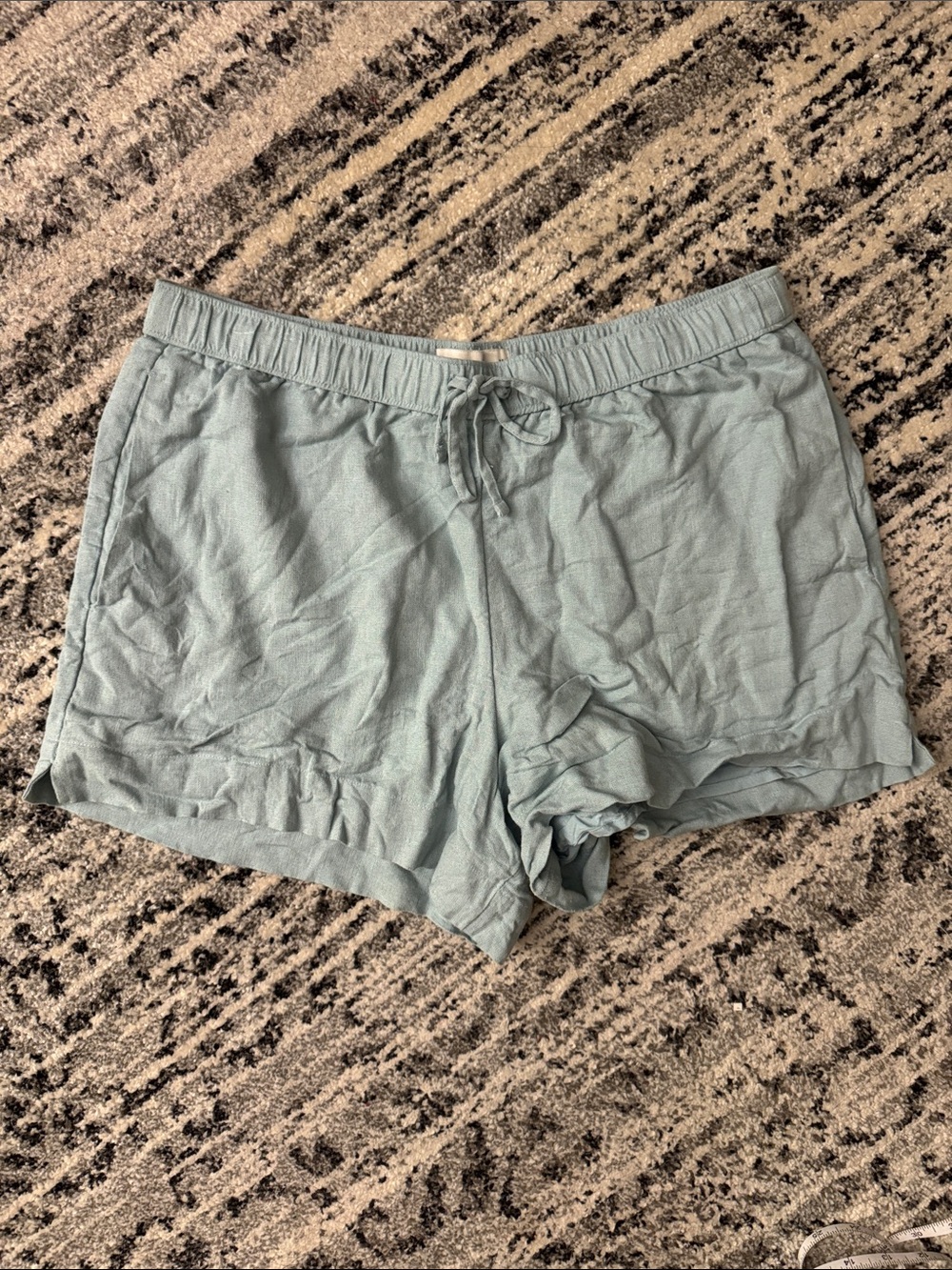 Abercrombie & Fitch linen-blend pull-on shorts